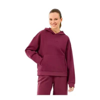 Skechers S2610013 W Essential Hoodie Sweat Bordo Kadın Sweatshirt 
