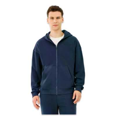 Skechers S2610014 M Essential Full Zip Hoodie Sweat Lacivert Erkek Ceket - Skechers