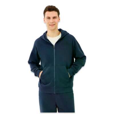 Skechers S2610014 M Essential Full Zip Hoodie Sweat Lacivert Erkek Ceket - 4