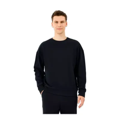 Skechers S2610015 M Essential Crewneck Sweat Siyah Erkek Sweatshirt - 1