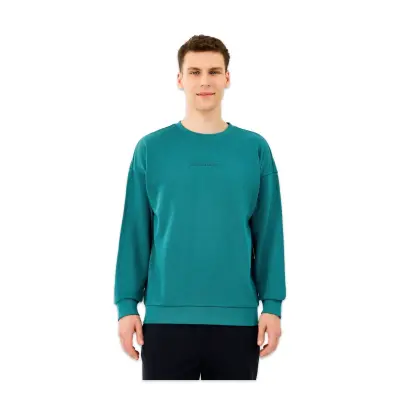 Skechers S2610015 M Essential Crewneck Sweat Yeşil Erkek Sweatshirt 