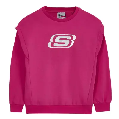 Skechers Sk232073 G Lw Fleece Crew Neck Sweat Pembe Kız Çocuk - 1