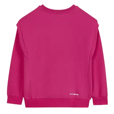 Skechers Sk232073 G Lw Fleece Crew Neck Sweat Pembe Kız Çocuk - 2