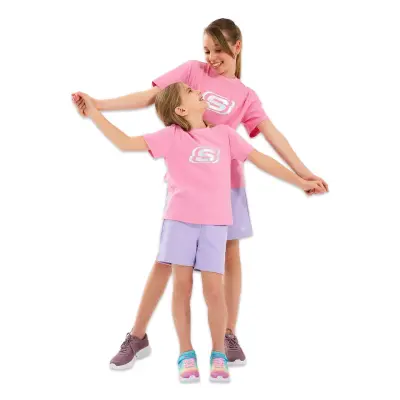 Skechers Sk232139 Essential G Sleeve Pembe Kız Çocuk T-Shirt 