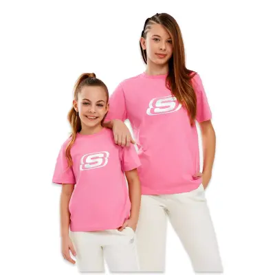 Skechers Sk232139 Essential G Sleeve Pembe Kız Çocuk T-Shirt - 4