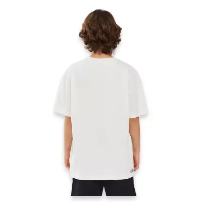 Skechers Sk241020 Graphic Tee Sleeve Kırık Beyaz Çocuk T-Shirt - 3