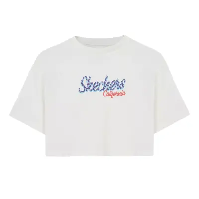 Skechers Sk241040 Graphicteeg Sleeve Kırık Beyaz Çocuk T-Shirt - 1