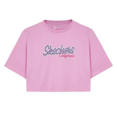 Skechers Sk241040 Graphicteeg Sleeve Pembe Çocuk T-Shirt - 1