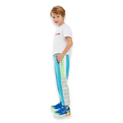 Skechers Sk241077 2Xi-Lock B Jogger Mavi Erkek Çocuk Eşofman Altı - 4