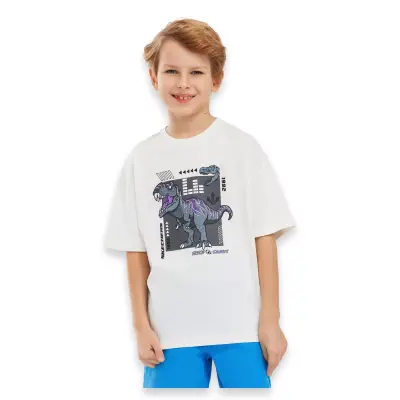 Skechers Sk241085 Graphic Tee B Sleeve Beyaz Çocuk T-Shirt - 1