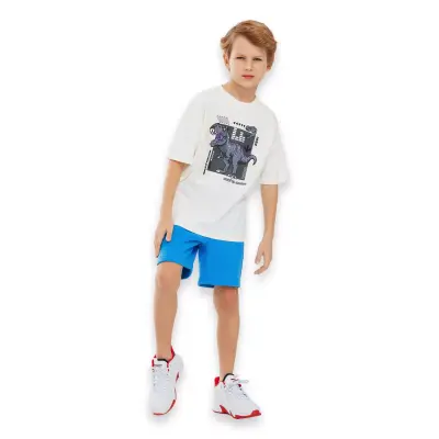 Skechers Sk241085 Graphic Tee B Sleeve Beyaz Çocuk T-Shirt - 2