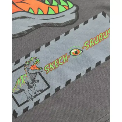 Skechers Sk241093 Graphic Tee B Sleeve Gri Erkek Çocuk T-Shirt - 5