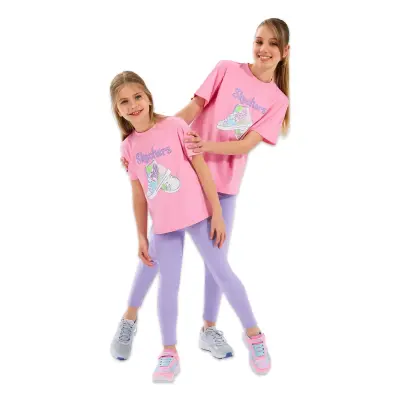Skechers Sk2510019 G Graphic Tee Pembe Kız Çocuk T-Shirt - 1