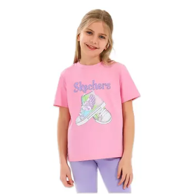 Skechers Sk2510019 G Graphic Tee Pembe Kız Çocuk T-Shirt - Skechers (1)
