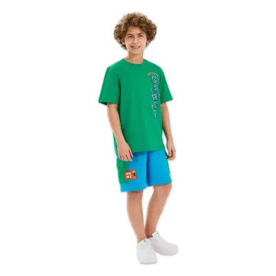 Skechers Sk2510028 B Graphic Tee Yeşil Erkek Çocuk T-Shirt - 3