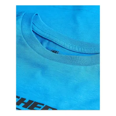 Skechers Sk2510112 B Regular Fit Graphic Tee Mavi Erkek Çocuk T-Shirt - 3