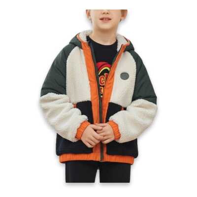 Skechers Sk2520045 B Outdoor Fleece Full Zip Sherpa Jacket Yeşil Erkek Çocuk Mont - 1