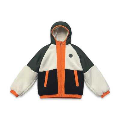 Skechers Sk2520045 B Outdoor Fleece Full Zip Sherpa Jacket Yeşil Erkek Çocuk Mont - 3