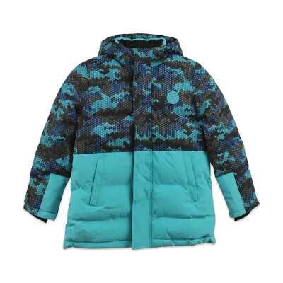 Skechers Sk2520047 B Puffer Jacket Turkuaz Erkek Çocuk Mont - Skechers