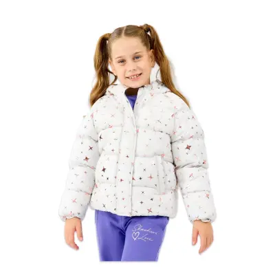 Skechers Sk2520052 G Puffer Jacket Beyaz Kız Çocuk Mont - 1