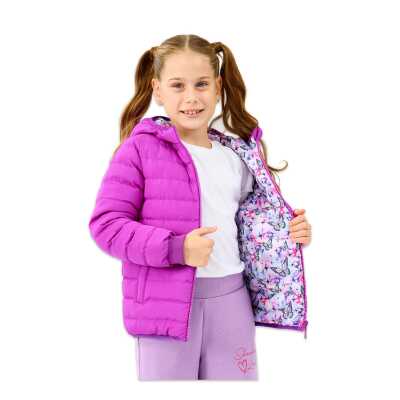 Skechers Sk2520079 G Double Sided Puffer Çift Taraflı Jacket Mor Kız Çocuk Mont - 2