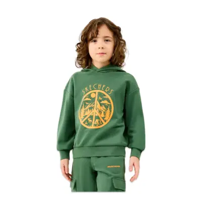 Skechers Sk2520089 B Lw Fleece Sweat Yeşil Erkek Çocuk Sweatshirt - 1