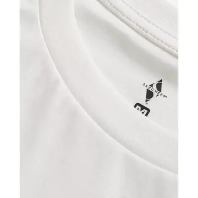 Skechers S232161 W Graphic Tee Crew Neck Beyaz Kadın T-Shirt - 4