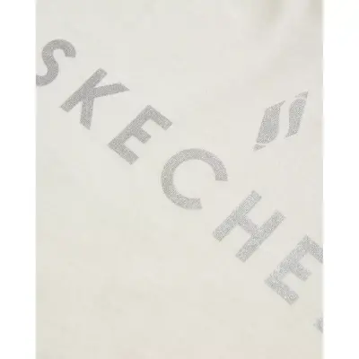 Skechers S232161 W Graphic Tee Crew Neck Beyaz Kadın T-Shirt - 5