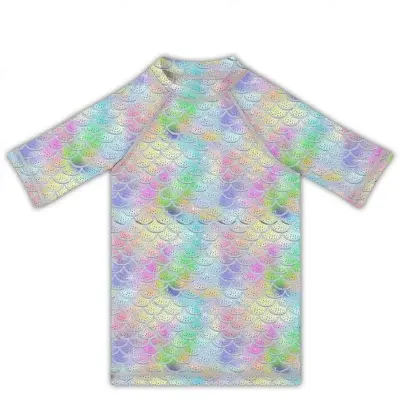 Slipstop St2314000018 Foil Print Over Pattern Çok Renkli Kız Çocuk T-Shirt 