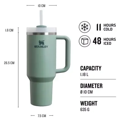 Stanley 10-10824 Stanley Adv 40Oz 1.18L Quencher2.O Tumbler Pipetli Termos Bardak Yeşil Un - 5