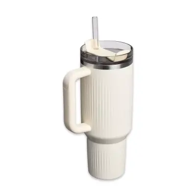 Stanley 10-13002 The Quencher H2.0 Fluted Tumbler 1.18L / 40Oz Krem Unisex Outdoor Aksesua - STANLEY (1)