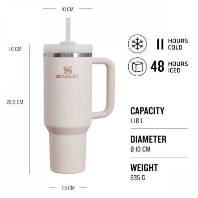 Stanley 10-13230 The Quencher H2.O Flowstate Tumbler 1.18L / 40Oz Pipetli Termos Bardak Pe - 3