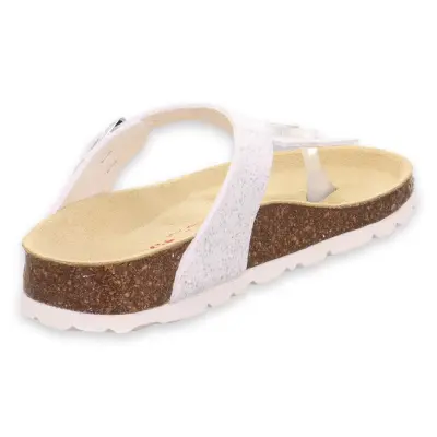 Superfit 000117 Fussbettpantoffel Günlük Parmak Arası Gümüş Kadın Terlik - 4