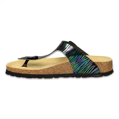 Superfit 000117 Fussbettpantoffel Günlük Parmak Arası Siyah-Mor Kadın Terlik - Superfit (1)