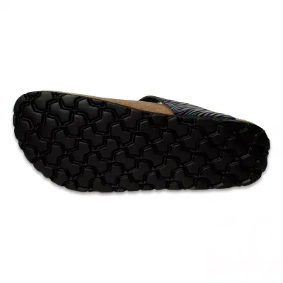 Superfit 000117 Fussbettpantoffel Günlük Parmak Arası Siyah-Mor Kadın Terlik - 5