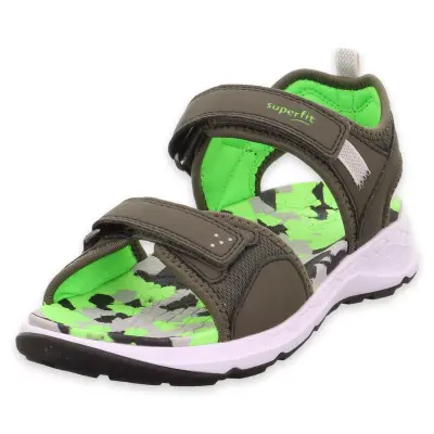 Superfit 000586 Criss Cross Haki Çocuk Sandalet 