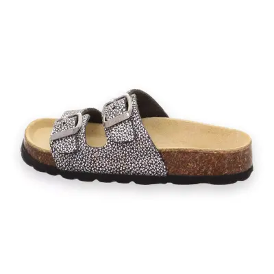 Superfit 800111 G Deri Siyah-Beyaz Unisex Terlik - 2