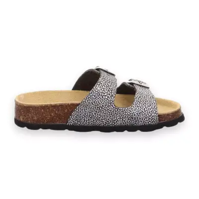 Superfit 800111 G Deri Siyah-Beyaz Unisex Terlik - 4