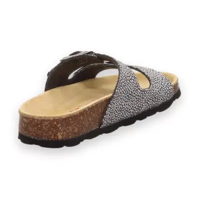 Superfit 800111 G Deri Siyah-Beyaz Unisex Terlik - 5