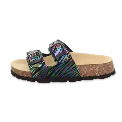 Superfit 800111 G Deri Siyah-Mor Unisex Terlik 