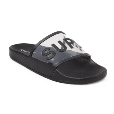 Superga S51138W 1908 Sli̇des Clear Si̇yah Uni̇sex Terli̇k - 1