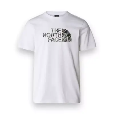 The North Face Nf0A87N5 M S/S Easy Tee Beyaz-Siyah Erkek T-Shirt - 1