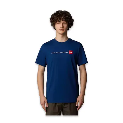 The North Face Nf0A87Ns M Ss Never Stop Exploring Tee Lacivert Erkek T-Shirt 