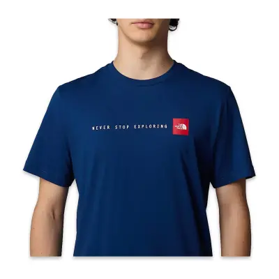 The North Face Nf0A87Ns M Ss Never Stop Exploring Tee Lacivert Erkek T-Shirt - 4