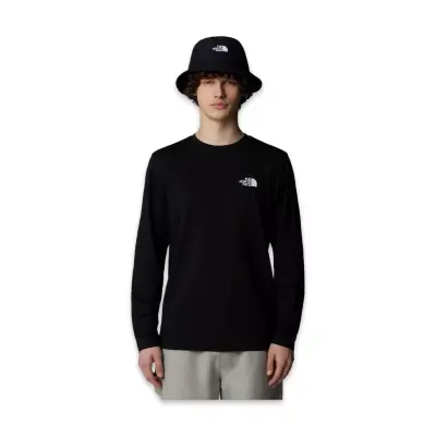 The North Face Nf0A87Qn M L/S Simple Dome Tee Siyah Erkek T-Shirt - 1