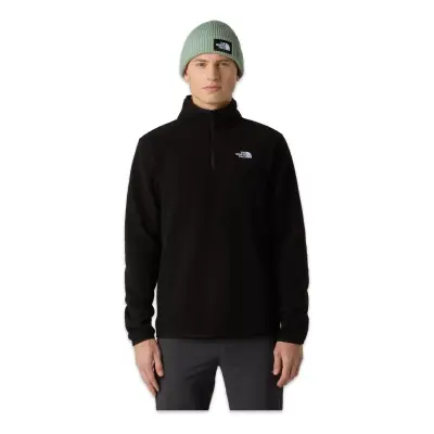 The North Face Nf0A8D0Q M Glacier Fleece 1/4 Zip Jacket Siyah Erkek Outdoor - 1