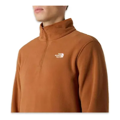 The North Face Nf0A8D0Q M Glacier Fleece 1/4 Zip Jacket Turuncu Erkek Outdoor - 3