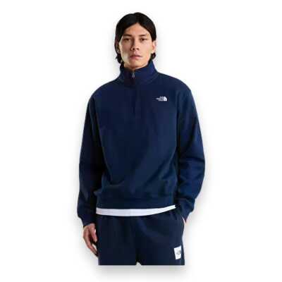 The North Face Nf0A8Fd8 M Tnf Essential Simple Dome Rlx 1/4 Zip Lacivert Erkek Sweatshirt - The North Face