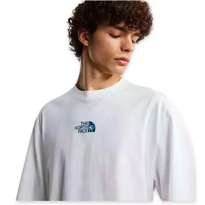 The North Face Nf0A8G9U M Liquid Logo Oversize Sleeve Tee- Beyaz Erkek T-Shirt - 4