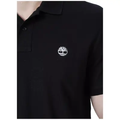 Timberland Tb0A26N4 Pique Sleeve Polo T Siyah Erkek T-Shirt - 5